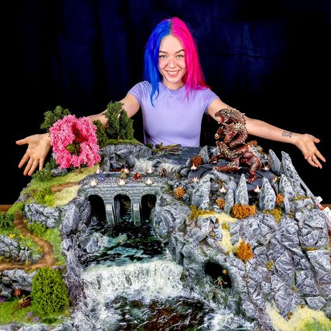 Fantasy Miniatures Dioramas, Dungeon Diorama, Fantasy Bookstore, 40k Diorama, Fantasy Diorama, Dungeon Terrain, Fantasy Terrain, Dnd Mini, Warhammer Terrain