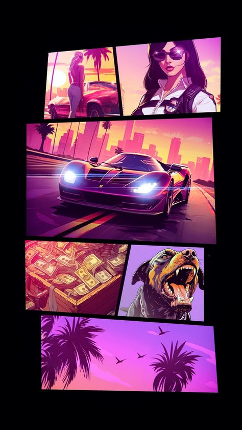 Girls Money, Grand Theft Auto Artwork, Cool Cartoon Drawings, Cracked Wallpaper, Gta 6, Cars Girls, Graffiti Wallpaper Iphone, Vice City, Money Success