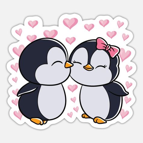 Stickers Bonitos, Penguin Love, Cute Love Pictures, Cute Birds, Cute Love, Boyfriend Gifts, Penguins, Birds