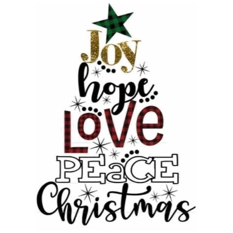 Joy Hope Love Peace Christmas, Cute Christmas Svg, Christian Christmas Cards, Peace Christmas, Christmas Buffalo Plaid, Hope Christmas, Cricut Christmas Ideas, Christian Christmas, Love Peace