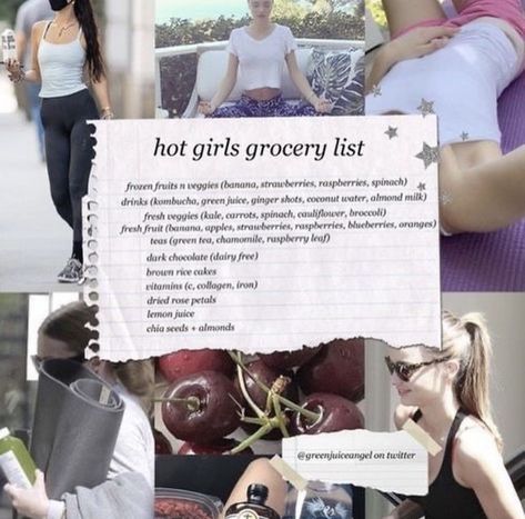 Clean Girl Grocery List, Pink Pilates Princess Grocery List, Model Grocery List, Pink Aesthetic Princess, Skincare Night Routine, Morning Routine Skincare, Perfect Grades, Princess Lifestyle, Diet Healthy Food