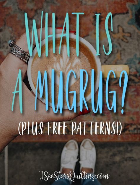 What is a MugRug? Check out these ideas for inspiration for a quick quilting project (and free patterns!) for one of life's most wonderful treats! Free Printable Mug Rug Sayings, Mug Rug Sewing Pattern, Mug Rug Tutorial Free Pattern, Mug Mats Patterns Free, Mug Rugs Patterns Free Printable, Easy Mug Rugs Patterns Free, Mug Rugs Patterns Free, Mug Cozies, Mug Rug Tutorial