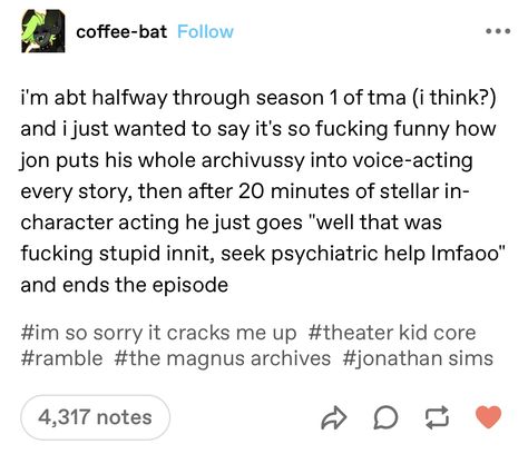 tma | the magnus archives | @coffee-bat on tumblr Jared Key Magnus Archives, The Magnus Archives Tattoo Ideas, Magnus Archives Jon Fanart, Magnus Archives Quotes, Jmart Tma, Melanie King The Magnus Archives, The Magnus Archives Pfp, The Magnus Archives Season 1, The Magnus Archives Tattoo