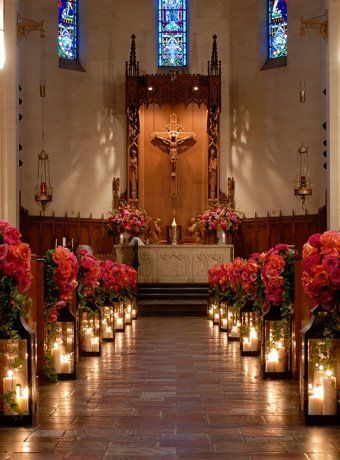 This is actually quite pretty Wedding Church Aisle, Church Aisle, Church Wedding Decorations, Wedding Church, Church Ceremony, Aisle Decor, Wedding Aisle, Wedding Ceremony Decorations, Church Decor