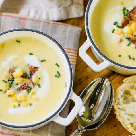 Sweet Corn Bisque - The View from Great Island Dutch Oven Soup Recipes, Dutch Oven Soup, Quick Supper, Comfort Soups, Corn Bisque, Hungarian Mushroom Soup, Best Dutch Oven, The View From Great Island, Easy Corn