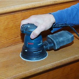 4 Steps to Saving a Scuffed-Up Staircase Refinish Staircase, Staining Stairs, Stairs Repair, Refinish Stairs, Wood Stair Treads, Sanding Wood, Diy Staircase, Staircase Handrail, Door Weather Stripping