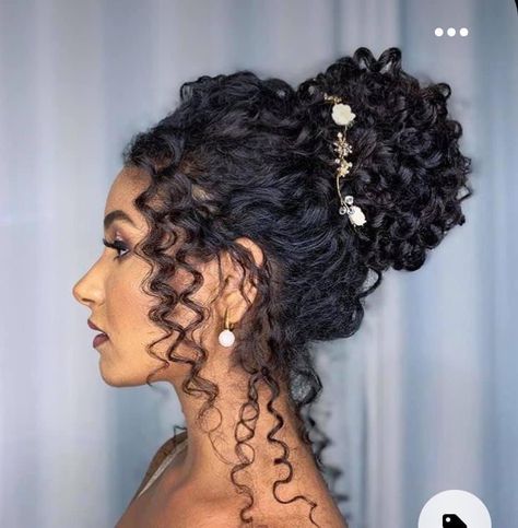 Curly Hair Updo Wedding, Curly Bridal Hair, Natural Hair Wedding, Hair Quince, Hairstyles With Crown, Quince Hairstyles With Crown, Curly Wedding Hair, Quinceanera Hairstyles, Quince Hairstyles