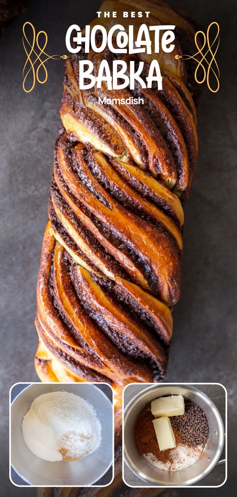 Chocolate Coffee Bread, Babka Packaging, Chocolate Twist Bread, Chocolate Brioche Buns, Homemade Chocolate Bread, Yeast Dessert Recipes, Babka Filling Ideas, Banana Babka, Babka Filling