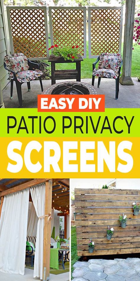 Porch Privacy Screen, Privacy Screen Outdoor Diy, Diy Privacy Fence, Diy Privacy Screen, Diy Outdoor Seating, Patio Privacy Screen, Deck Privacy, Patio Privacy, Privacy Fence Designs