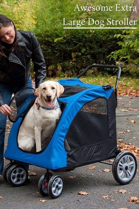 Petbobi 4 Wheel Pet Stroller - awesome extra large dog stroller. The Petbobi 4 Wheel Pet Stroller is ideal for medium-sized cats and dogs. Pets Captain's amazing stroller makes a great gift for your daughter, best friend, or significant other. Pet Strollers, Elderly Dogs, Daughter Best Friend, Dog Stroller, Pet Stroller, Cats And Dogs, Little Dogs, Significant Other, Dog Accessories