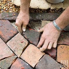 101267800 Brick Projects, Brick Patio, Formal Garden, Brick Patios, Garden Path, Brick Design, Mosaic Designs, Landscape Projects, Garden Paths