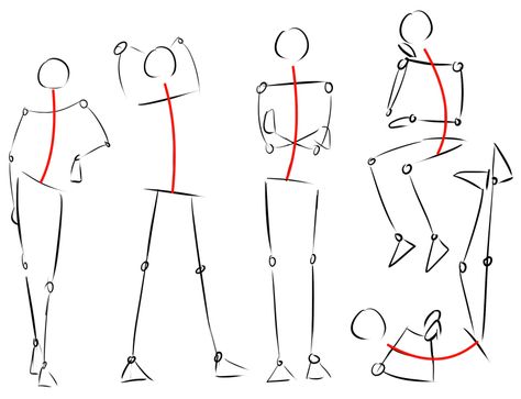 Gesture Drawing Poses, Stick Figure Animation, Human Figure Sketches, Stick Figure Drawing, Art Clip, Human Figure Drawing, Human Drawing, Drawing Exercises, Figure Sketching