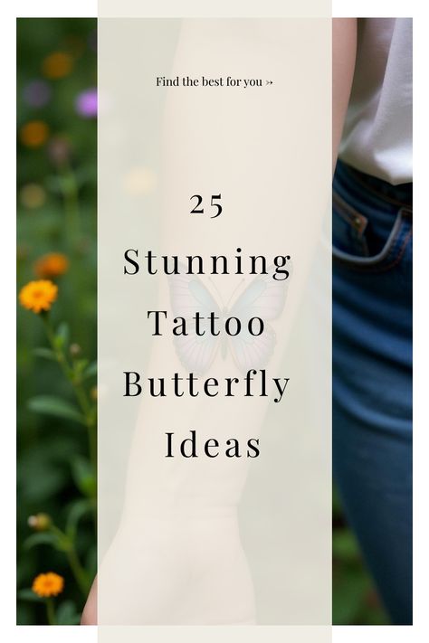 25 Stunning Tattoo Butterfly Ideas Butterfly Infinity Tattoo Ideas, Butterfly Ladybug Tattoo, Minimalist Butterfly Tattoos, Swarm Of Butterflies Tattoo, What Do Butterflies Symbolize, Butterfly With Cross Tattoo, Butterfly Tattoo Meaning For Women, Collar Bone Tattoo Butterfly, Half Butterfly Half Angel Wing Tattoo