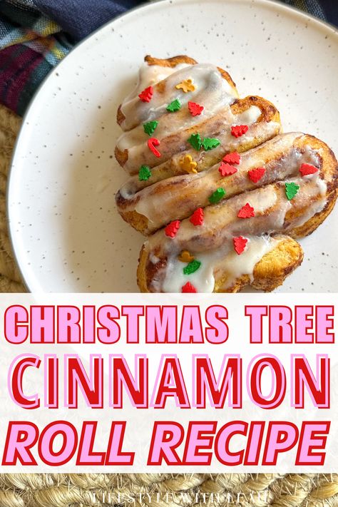 Christmas Tree Cinnamon Rolls: The Perfect Holiday Morning Treat! - Lifestyle with Leah Thanksgiving Cinnamon Rolls, Cinnamon Roll Christmas Tree, Cinnamon Roll Christmas, Roll Christmas Tree, Green Frosting, Christmas With Kids, Vegetarian Christmas, Creative Food Ideas, Best Christmas Tree