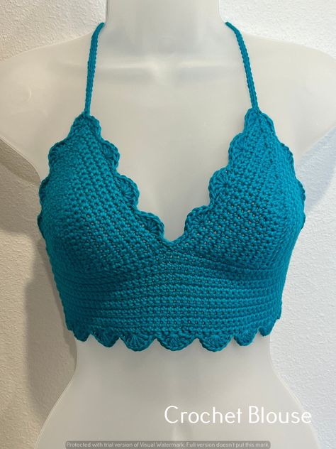 Crochet-crochet patterns crochet pattern Top Tejidos A Crochet, Strick Top, Modern Haken, Crochet Tank Tops, Crochet Top Outfit, Stitches Crochet, Bikinis Crochet, Crochet Crop Top Pattern, Crochet Disney