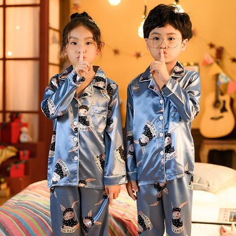 Teen Pajamas, Silk Pijamas, Pyjamas Silk, Satin Tops, Kids Pyjamas, Boys Nightwear, Suit Collection, Kids Nightwear, Pajama Suit