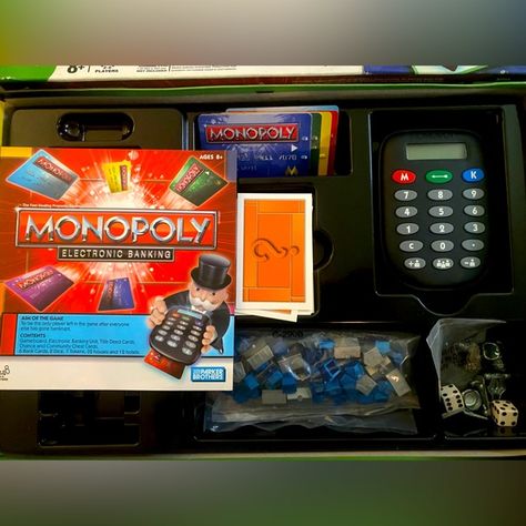 2013 Monopoly Electronic Banking with McDonald’s collectible piece!   Box Shoes, Card Reader, Banking, Monopoly, Credit Cards, Board Games, Credit Card, Electronics