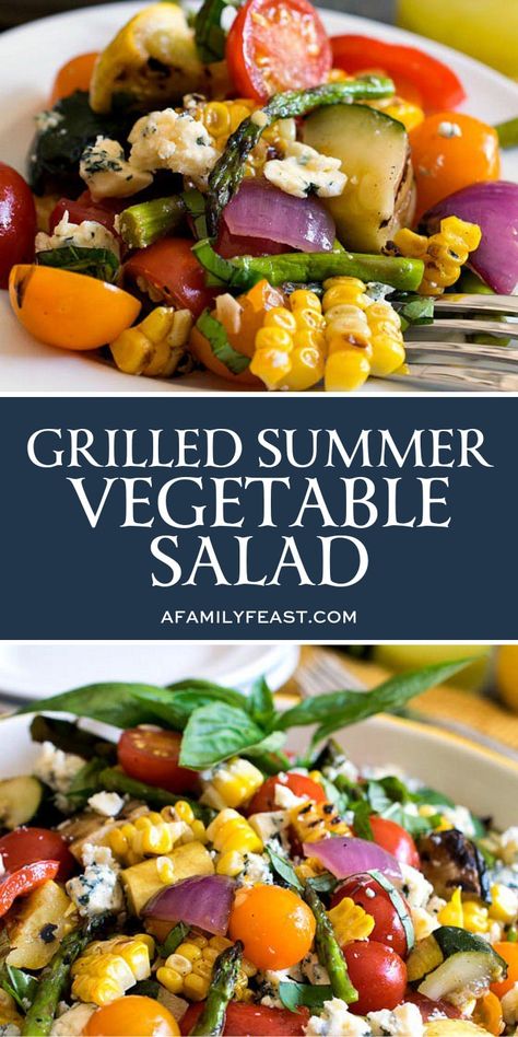 Summer Vegetable Salad, Vegan Grill, Eggplant Zucchini, Summer Grilling Recipes, Healthy Side, Summer Vegetable, Vegetable Sides, Grilled Vegetables, Veggie Sides