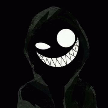 Hoodie Smile GIF - Hoodie Smile CreepySmile - Discover & Share GIFs Evil Smile, A Black, Gif, Black