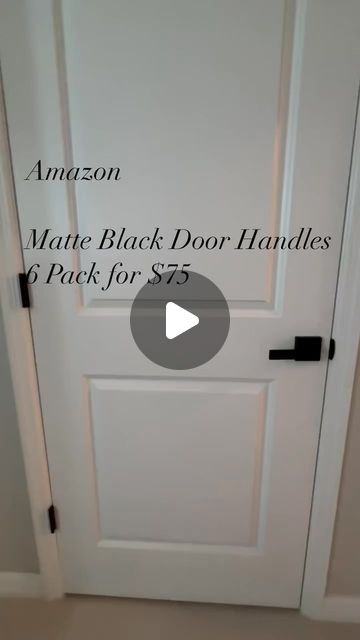 Black Door Hardware On White Doors, Black Door Knobs On White Doors, Matte Black Door Handles, Black Door Hardware, Black Interior Door, Black Door Knobs, Indoor Ideas, Home Decor Finds, Black Door Handles