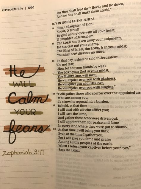 Zephaniah Bible Journaling, Journal Bible Quotes, Journal Bible, Bible Doodling, Journal Notes, Bible Journal Notes, Christian Bible Study, Christian Things, Bible Time