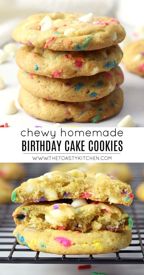 Bday Cake Cookies, Confetti Cake Cookies Easy, Birthday Sprinkle Cookies, Cookies With Sprinkles Inside, Birthday Biscuits Ideas, Buttercream Birthday Cookies, Birthday Cake Sugar Cookies, Easy Birthday Cookies, Cookie Delight