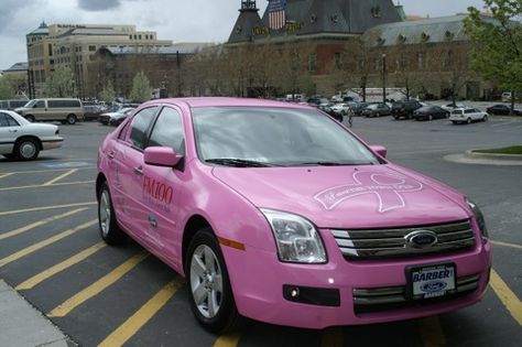 Pink Ford Fusion... YESSSSSSS! Pink Ford Fusion, Ford Fusion Aesthetic, White Ford Fusion, 2011 Ford Fusion, Pink Car, Ford Fusion, Pretty Cars, Car Car, Cool Cars