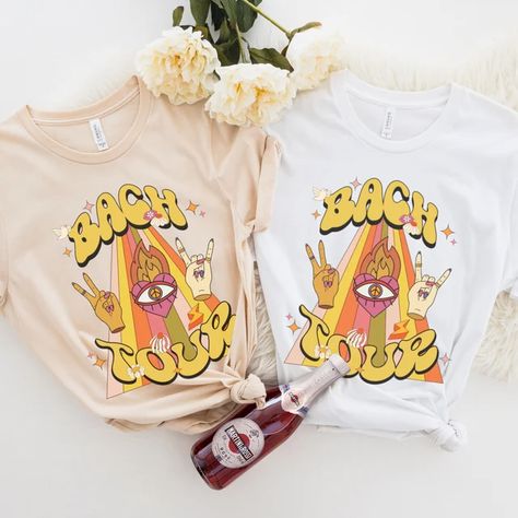 70s Bachelorette Party Shirts, Bachelorette Tour Shirt, Groovy Bachelorette Shirts, Bach Tour Shirt, Fleetwood Mac Bachelorette Party, Retro Bridal Party, Retro Bachelorette Shirts, Bachelorette Party Dazed And Engaged, Woodstock Bachelorette Party