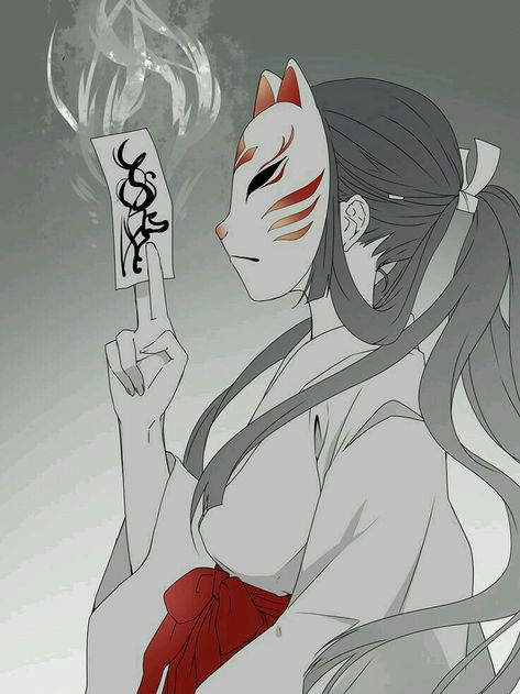 Samurai Girl, Kitsune Mask, Images Kawaii, Seni Dan Kraf, Masks Art, Tumblr Wallpaper, Japan Art, Character Ideas, An Anime