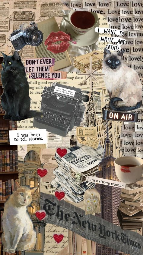 #journalist #journalism #newyorktimes #aesthetic #wallpaper #writing #books #nyc #newyork #write #vintage #cats Journalist Aesthetic Wallpaper, Journalism Aesthetic Writing, Wallpaper Writing, Journalist Aesthetic, Journalism Career, Aesthetic Writing, Law School Inspiration, Vintage Cats, Future Job