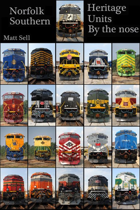 Norfolk Southern heritage units Southern Family, Union Pacific Train, Train Museum, Train Posters, Southern Heritage, Railroad Pictures, Southern Railways, Toy Trains, Norfolk Southern