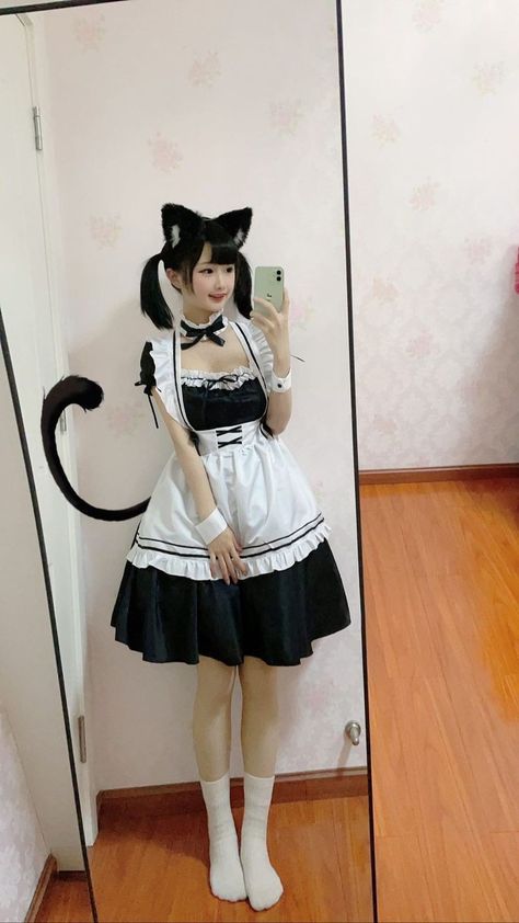 Weird Japan, Cat Cosplay, Fox Girl, Maid Outfit, Japan Girl, Maid Dress, Alternative Outfits, Kawaii Girl, Ulzzang Girl