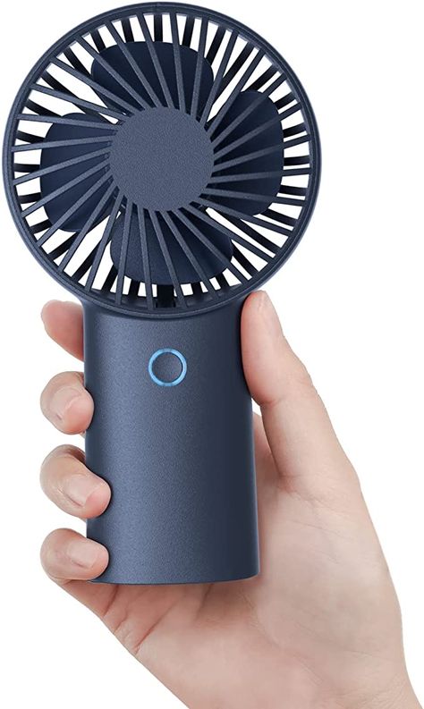 Amazon.com: JISULIFE Handheld Portable Fan [20H Max Cooling Time] Mini Hand Fan, 4000mAh USB Rechargeable Personal Fan, Battery Operated Small Fan with 3 Speeds for Travel/Commute/Makeup/Office-Blue : Home & Kitchen Headphones Design, Personal Fan, Handheld Fan, Desk Fan, Small Fan, Portable Fan, Electric Fan, Mini Hands, Hand Held Fan