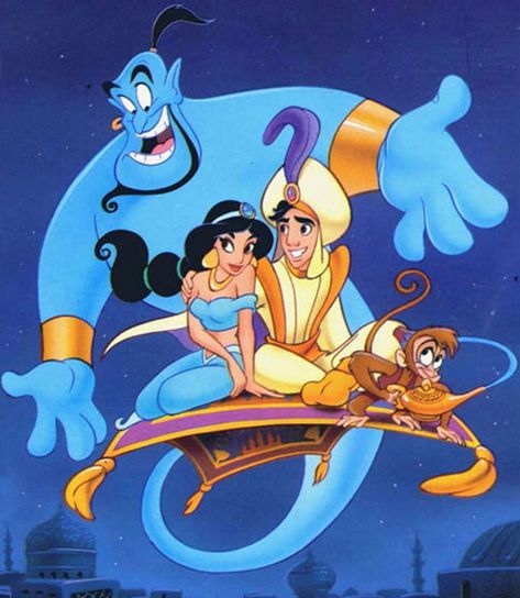 Aladdin Wallpaper, Aladdin 1992, Belle And Beast, Disney Cartoon Characters, Images Disney, Wallpaper Disney, Karakter Disney, Aladdin And Jasmine, Kids' Movies