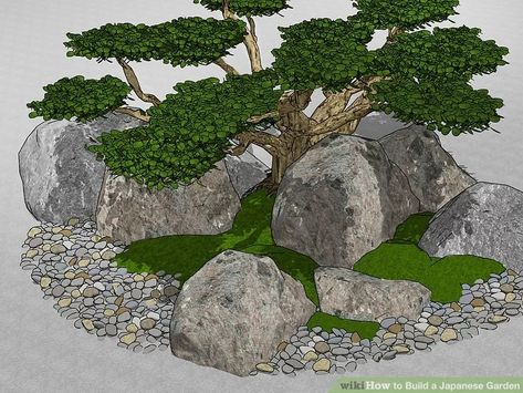 Japanese Garden Stepping Stones, Japanese Inspired Garden Front Yards, Hillside Japanese Garden, Japanese Inspired Front Yard, Front Yard Japanese Garden, Bonsai Garden Landscaping, Small Japanese Garden Diy, Zen Gardens Backyard, Japanese Zen Garden Backyard