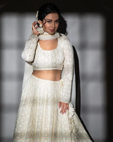 Buy White Color Bridesmaids Chikankari Lehenga Choli With Net Online in India - Etsy Chania Choli, White Lehenga Choli, Chikankari Lehenga, Lehenga Choli Designs, Lehenga Choli For Women, Choli For Women, White Lehenga, Indian Skirt, Georgette Lehenga