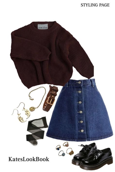 Back To School Outfits Skirt, Highschool Outfit Ideas, Aesthetic Back To School Outfits, Back To School Outfits Highschool, Aesthetic Back To School, Fall Outfit Aesthetic, Outfits Highschool, School Outfits Highschool, Outfit Ideas Fashion