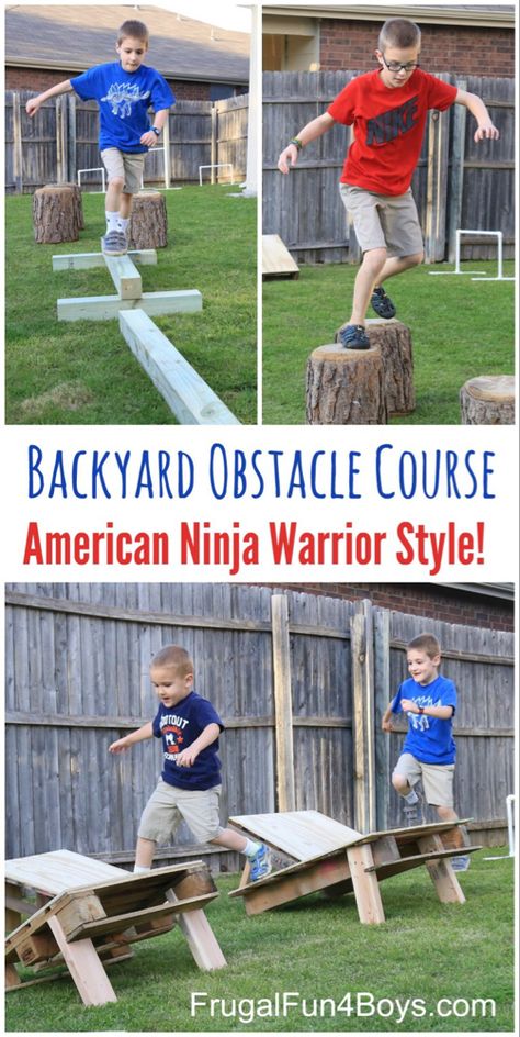 American Ninja Warrior Party, Backyard Obstacle Course, Warrior Style, Ninja Warrior Course, Kids Obstacle Course, Trendy Family, Backyard Birthday, American Ninja Warrior, Backyard Playground