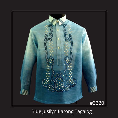 Make your wedding day more memorable with this blue Jusilyn Barong Tagalog. Mesmerize your bride and your guests by placing your Barong order now. Note: It's important to place your order in advance to receive the package earlier, especially if you belong to a country with strict measures due to our recent situation today. #barongtagalog #bluebarong #filipinos #ecommerce Blue Barong, Barong Tagalog Wedding, Barong Wedding, Filipiniana Wedding Dress, Filipino Wedding, Filipino Shirt, Barong Tagalog, Girls Baptism Dress, Filipiniana Dress