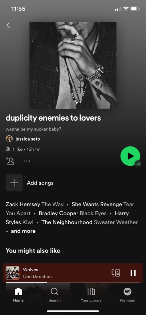 enemies to lovers harry styles and aven brooks. these are songs from duplicity or songs that remind me of duplicity. i miss have so much Enemies To Lovers Songs, Quinceanera Playlist, Lover Playlist, Lovers Playlist, Aven Brooks, Enemies To Lover, Neighborhood Sweater Weather, She Wants Revenge, Playlist Ideas