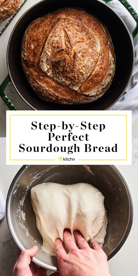 How To Make Sourdough Bread | Kitchn Make Sourdough Bread, Making Sourdough Bread, Sourdough Bread Starter, Sourdough Starter Discard Recipe, Homemade Sourdough Bread, Bread Starter, Artisan Bread Recipes, Sourdough Baking, Sourdough Bread Recipe