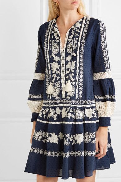 Tory Burch Outfits, Cream Embroidery, Fashion Illustrations Techniques, Cotton Mini Dress, Desi Fashion Casual, Cotton Linen Dresses, Folk Dresses, Boho Crochet, Swiss Dot