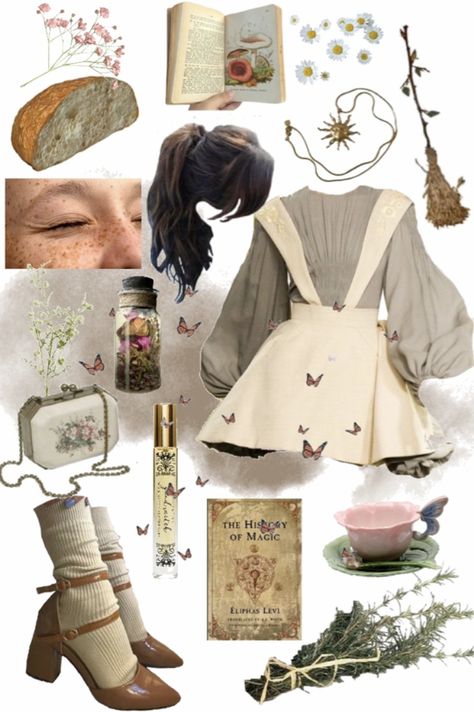 Light Witch Aesthetic Outfit, Light Witch Aesthetic Fashion, Light Witch Outfit, Light Witch Aesthetic, Witch Aesthetic Fashion, Witch Aesthetic Outfit, Shifting Outfits, Characters Aesthetic, Nature Witch