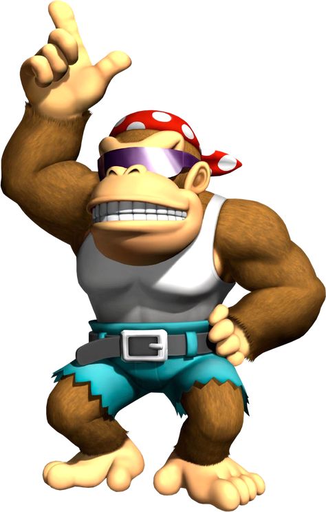 DK Funky Kong, Lanky Kong, Mario Kart Characters, Donkey Kong Junior, Mario Kart Wii, Diddy Kong, Donkey Kong Country, Nintendo Characters, Donkey Kong