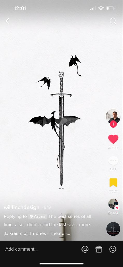 Game Of Thrones Spine Tattoo, Game Of Thrones Back Tattoo, Dragon Tattoo Designs With Swords, Game Of Thrones Tattoo Ideas Swords, Jon Snow Tattoo Ideas, House Of The Dragon Tattoo Designs, House Of The Dragon Swords, Game Of Thrones Tattoo Jon Snow, Got Swords