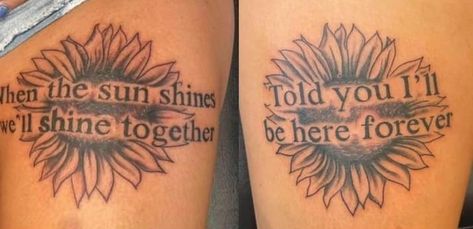 I want these with my daughter when she's older... Sunshine Tattoos, Sunflower Foot Tattoos, Aunt Tattoo, Watercolor Sunflower Tattoo, Niece Tattoo, Sunflower Mandala Tattoo, Sunflower Tattoo Meaning, Tattoo Designs With Meaning, Designs With Meaning