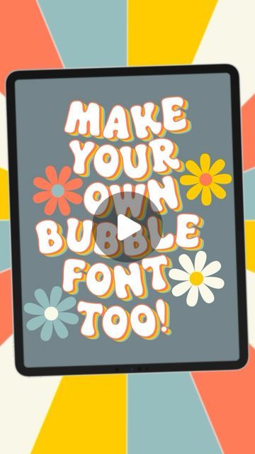 Karin Newport on Instagram: "Sneak preview of my latest tutorial! I’ve had so much fun making this Bubble Letters font that I turned it into a tutorial 🤩 It’s much easier and faster than you think - I’ve made a basic version of the font in under an hour 😄
I’ve always loved making fonts, and now that I can do this from anywhere on my iPad with the @fontself app it’s like a dream come true 😍
I’ll put the link to the tutorial in my stories, or you can find it on my YouTube channel @ipadlettering - enjoy! ☺️🤗
•
iPad 12.9” 6th gen, iPadOS17, Fontself app
•
Made with the #fontself app on #iPadPro with #ApplePencil. Check bio for more info about Procreate custom brushes and practice sheets 
•
.
#ipadlettering #fontmaking #typography #ipadfont #groovyfont #bubblefont #retrotypography" Create Your Own Font Ipad, 3d Lettering Procreate, How To Make Bubble Letters In Procreate, Chrome Lettering Procreate, Wavy Text Procreate, Bubble Fonts Alphabet Graffiti, Bubble Numbers, Bubble Letter Fonts, Groovy Font