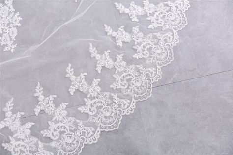 Cathedral Tulle Lace Wedding Veil Bridal Veil · Onlyforbrides · Online Store Powered by Storenvy Chapel Veils, Lace Edge Veil, Elbow Length Veil, Cathedral Bridal Veils, Cathedral Wedding Veils, Cathedral Length Veil, Pearl Veil, Wedding Bridal Veils, Chapel Veil