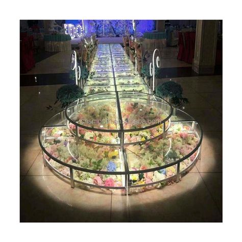 Glass Stage Wedding, Reception Entry, Stage Platform, Expo Display, Stage Wedding, Bride Entry, Wedding Stage Backdrop, Modular Display, Wedding Entrance Decor