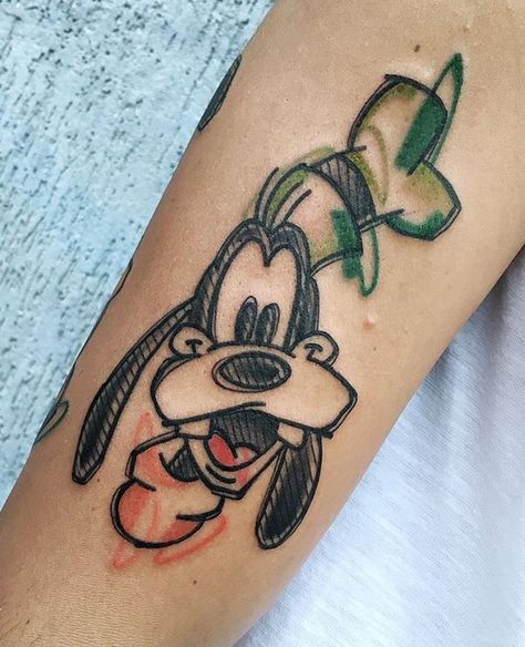 Disney Goofy Tattoos Ideas, Goofy Tattoos Disney, Small Goofy Tattoo Ideas, Disney Goofy Tattoos, Goofy Tattoo Disney, Goofy Tattoos Ideas, Goofy Tattoos, Disney Inspired Tattoos, Tattoo For Baby Girl